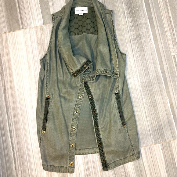 Anthropologie Jackets & Blazers - Marrakech Anthropologie Green Drapey Vest Small